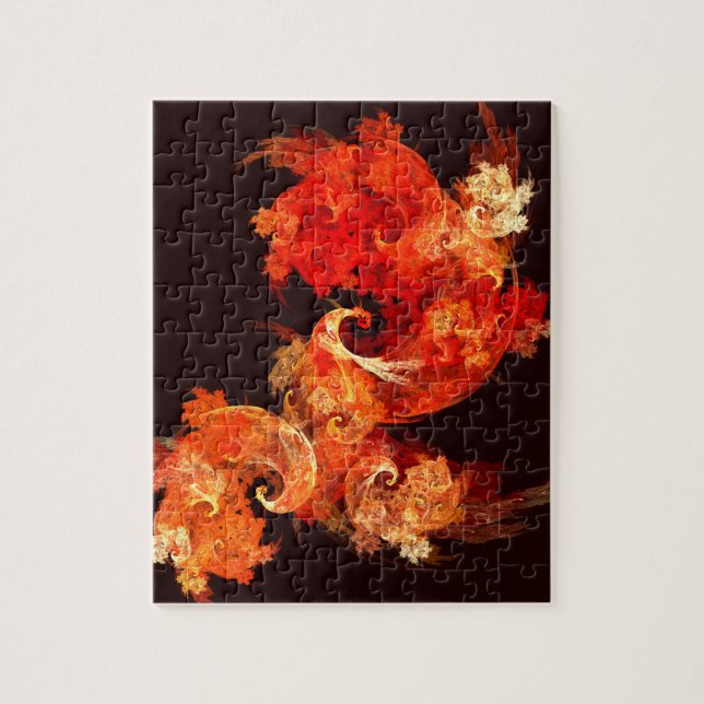 Dancing Firebirds Abstract Art Jigsaw Puzzle (Vertical)