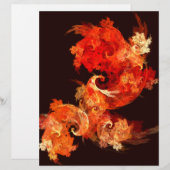 Dancing Firebirds Abstract Art Letterhead (Front/Back)