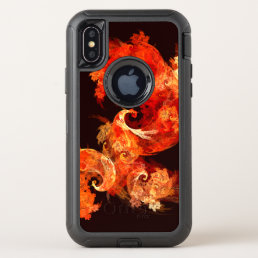 Dancing Firebirds Abstract Art OtterBox Defender iPhone X Case