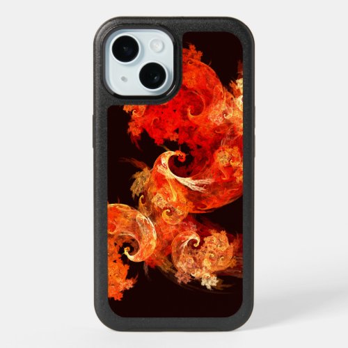 Dancing Firebirds Abstract Art iPhone 15 Case