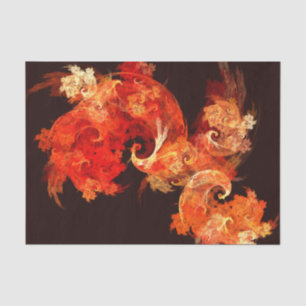 Dancing Firebirds Abstract Art Tissue Paper