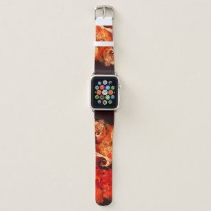 Dancing Firebirds Art Modern Fractal Abstract Apple Watch Band