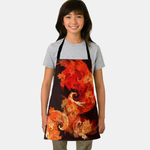 Dancing Firebirds Art Modern Fractal Abstract Apron