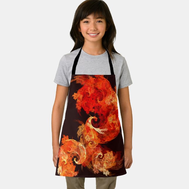 Dancing Firebirds Art Modern Fractal Abstract Apron (Insitu)