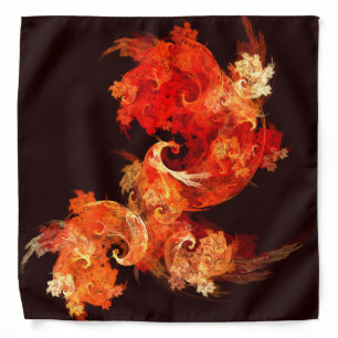 Dancing Firebirds Art Modern Fractal Abstract Bandana