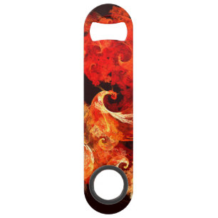Dancing Firebirds Art Modern Fractal Abstract Bar Key