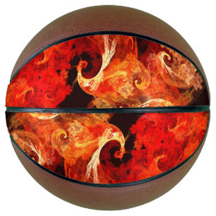 Dancing Firebirds Art Modern Fractal Abstract Basketball