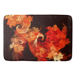 Dancing Firebirds Art Modern Fractal Abstract Bath Mat