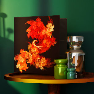 Dancing Firebirds Art Modern Fractal Abstract Binder