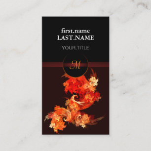 Dancing Firebirds Art Modern Fractal Abstract Business Card