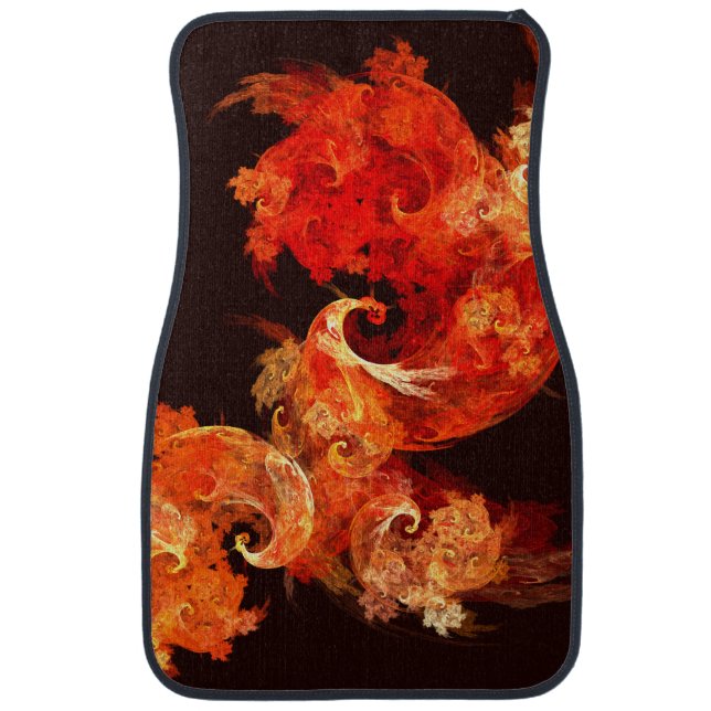 Dancing Firebirds Art Modern Fractal Abstract Car Floor Mat (Front)