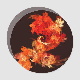 Dancing Firebirds Art Modern Fractal Abstract Car Magnet