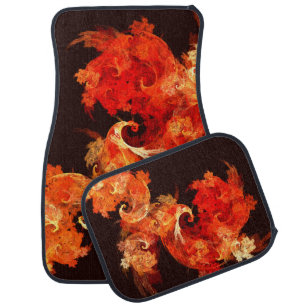 Dancing Firebirds Art Modern Fractal Abstract Car Mat