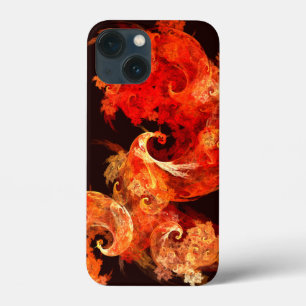 Dancing Firebirds Art Modern Fractal Abstract iPhone 13 Mini Case