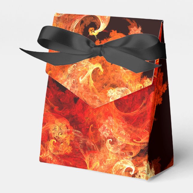 Dancing Firebirds Art Modern Fractal Abstract Favor Boxes (Front Side)