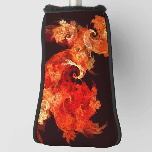 Dancing Firebirds Art Modern Fractal Abstract Golf Head Cover (Rotate 90)