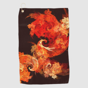 Dancing Firebirds Art Modern Fractal Abstract Golf Towel