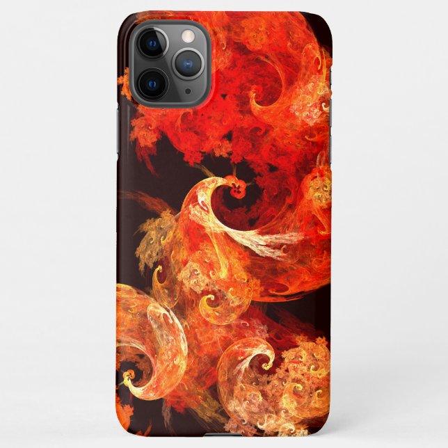 Dancing Firebirds Art Modern Fractal Abstract iPhone Case (Back)