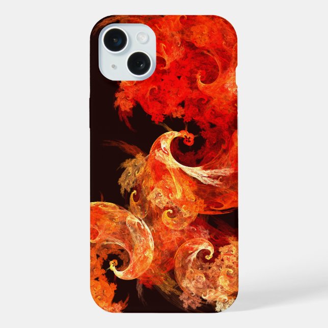 Dancing Firebirds Art Modern Fractal Abstract iPhone Case (Back)