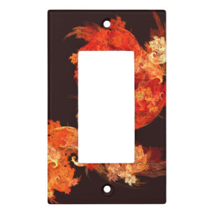 Dancing Firebirds Art Modern Fractal Abstract Light Switch Cover