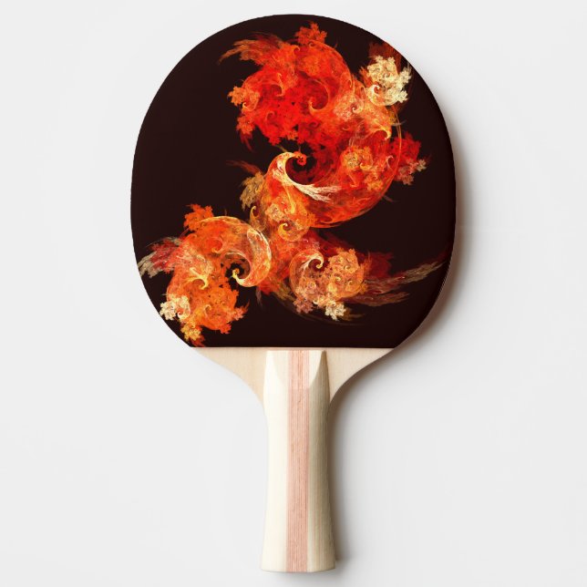 Dancing Firebirds Art Modern Fractal Abstract Ping-Pong Paddle (Front)