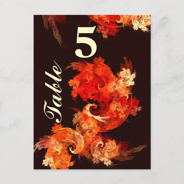 Dancing Firebirds Art Modern Fractal Abstract Postcard (Front)
