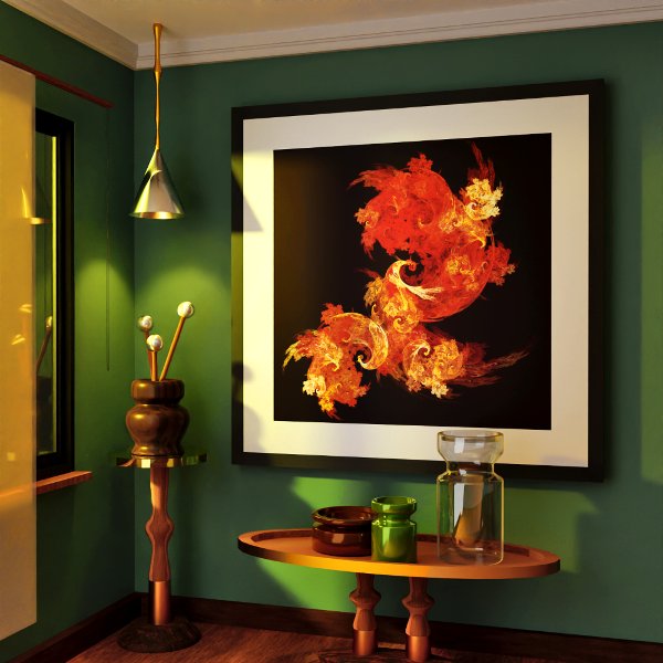 Dancing Firebirds Art Modern Fractal Abstract