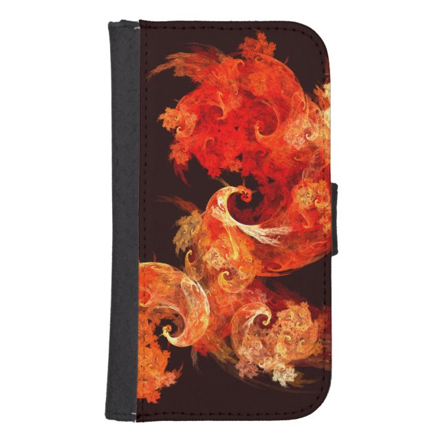 Dancing Firebirds Art Modern Fractal Abstract Samsung Galaxy Wallet Case (Front)