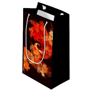Dancing Firebirds Art Modern Fractal Abstract Small Gift Bag