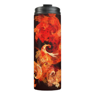 Dancing Firebirds Art Modern Fractal Abstract Thermal Tumbler