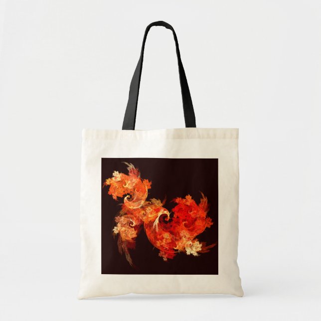 Dancing Firebirds Art Modern Fractal Abstract Tote Bag (Front)
