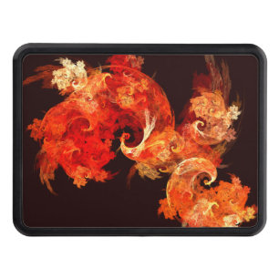 Dancing Firebirds Art Modern Fractal Abstract Trailer Hitch Cover
