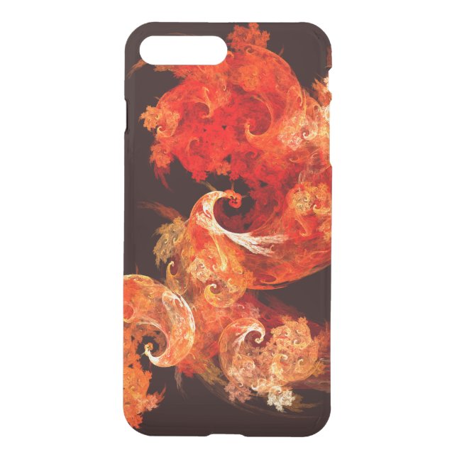 Dancing Firebirds Art Modern Fractal Abstract Uncommon iPhone Case (Back)
