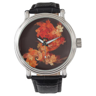Dancing Firebirds Art Modern Fractal Abstract Watch