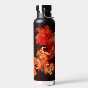 Dancing Firebirds Art Modern Fractal Abstract Water Bottle
