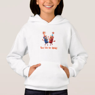 Dancing Firecrackers – Cute 4th of July Kids Hoodie