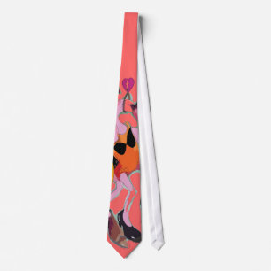 DANCING "FLAMENCO FLAMINGO" TIE