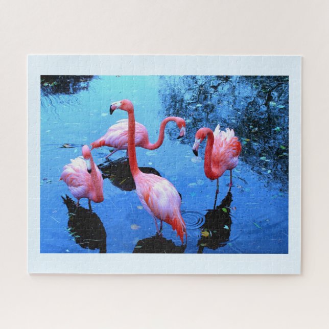 Dancing flamingos jigsaw puzzle (Horizontal)