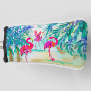 Dancing Flamingos trio Golf Head Cover