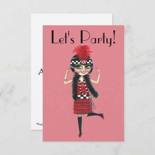 Dancing Flapper Girl Roaring Twenties (Front/Back)