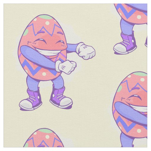dancing flossing happy easter egg fabric
