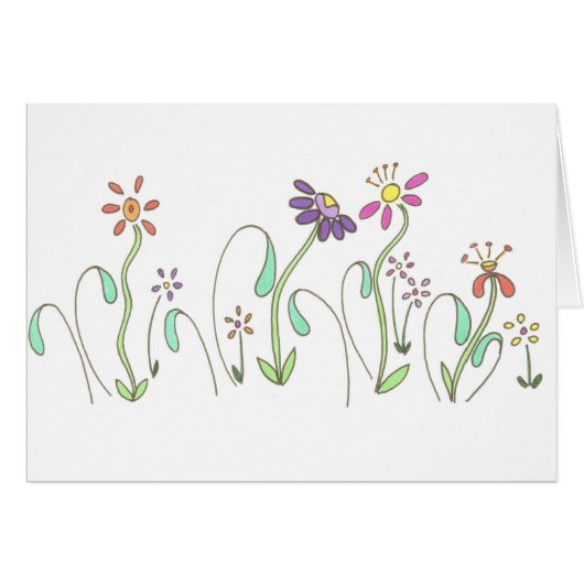 Dancing Flower Card (Front Horizontal)