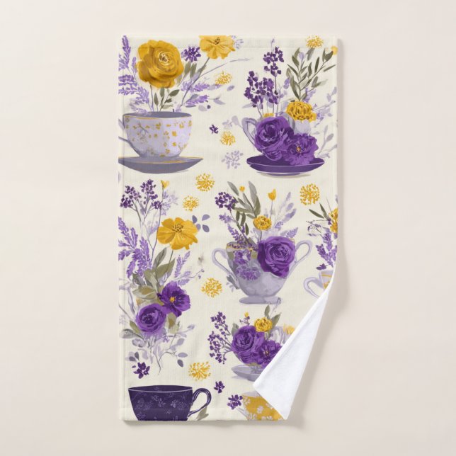Dancing flower  hand towel  (Hand Towel)