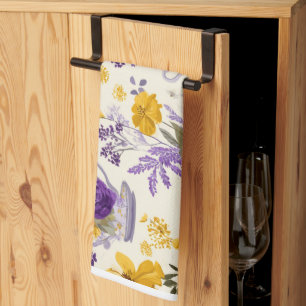 Dancing flower kitchen towel