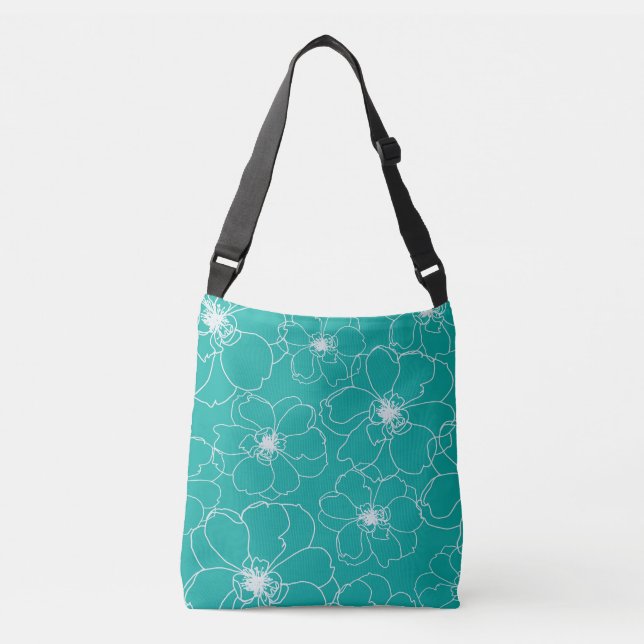Dancing Flowers Crossbody Bag (Front)