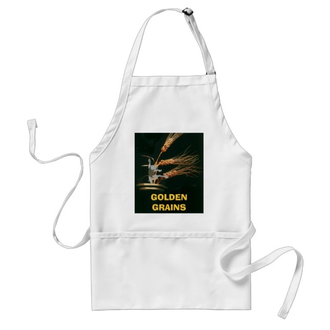 Dancing Frog, GOLDEN GRAINS Adult Apron (Front)