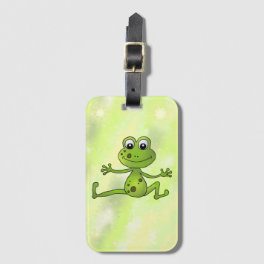 dancing frog   luggage tag
