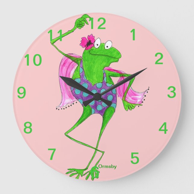 Dancing Froggy Wall Clock (Front)