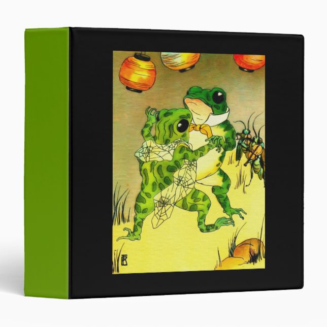 Dancing Frogs 3 Ring Binder (Front/Spine)