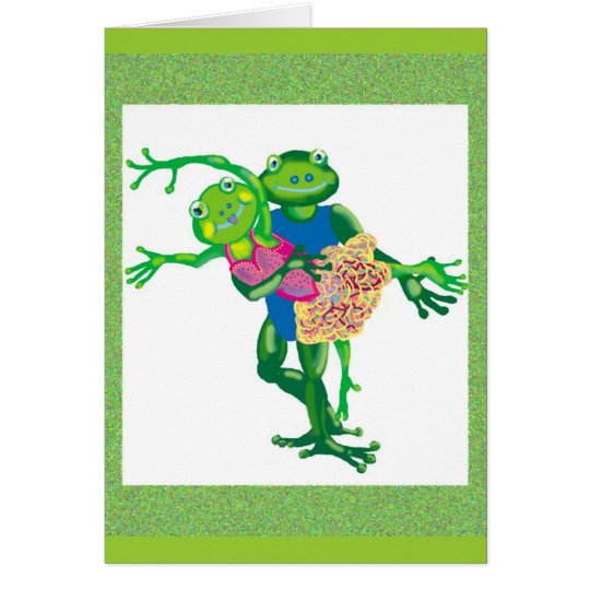 dancing frogs card